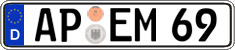 German license plate, Regular plates