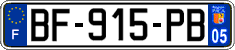 French license plate, SIV (ordinary)