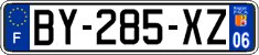 French license plate, SIV (ordinary)