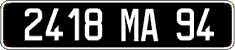French license plate, FNI