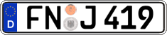 German license plate, Regular plates
