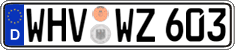 German license plate, Regular plates