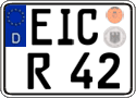 German license plate, Regular plates