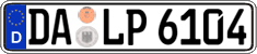 German license plate, Regular plates