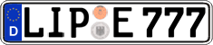 German license plate, Regular plates