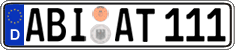 German license plate, Regular plates