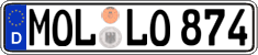 German license plate, Regular plates