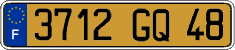 French license plate, FNI