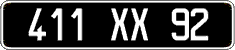French license plate, FNI
