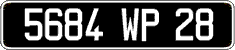 French license plate, FNI