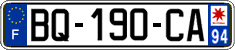 French license plate, SIV (ordinary)