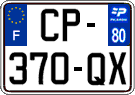French license plate, SIV (ordinary)