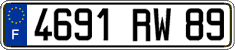 French license plate, FNI
