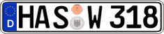German license plate, Regular plates