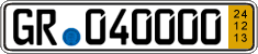 German license plate, Short-term transit plates