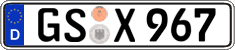 German license plate, Regular plates