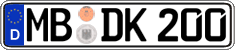 German license plate, Regular plates
