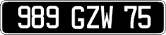 French license plate, FNI