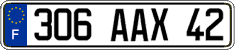 French license plate, FNI