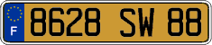 French license plate, FNI