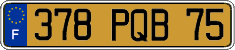 French license plate, FNI