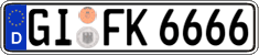 German license plate, Regular plates