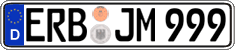 German license plate, Regular plates