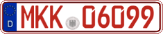 German license plate, Red license plates