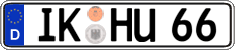 German license plate, Regular plates