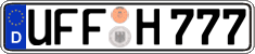 German license plate, Regular plates