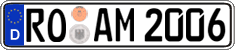 German license plate, Regular plates