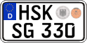 German license plate, Regular plates