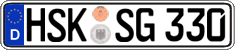 German license plate, Regular plates