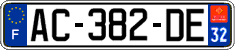 French license plate, SIV (ordinary)