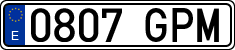 License plates of Spain, Ordinary (2000)
