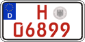 German license plate, Red license plates