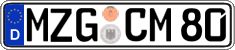 German license plate, Regular plates
