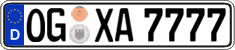 German license plate, Regular plates