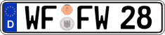 German license plate, Regular plates