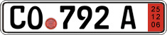 German license plate, Export transit plates