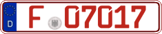 German license plate, Red license plates