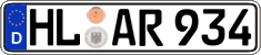 German license plate, Regular plates
