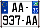 French license plate, SIV (ordinary)