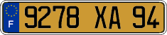 French license plate, FNI