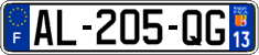 French license plate, SIV (ordinary)