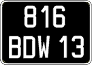 French license plate, FNI
