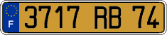 French license plate, FNI