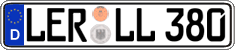 German license plate, Regular plates