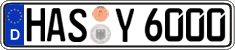 German license plate, Regular plates