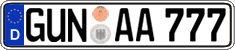 German license plate, Regular plates